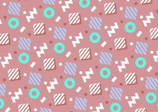 粉色系几何图案无缝背景