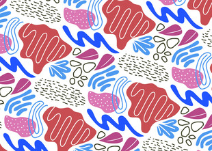 多彩抽象海洋元素图案