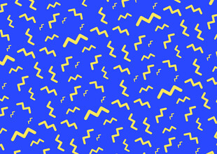 蓝色背景上的金色波浪图案