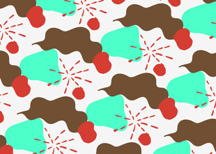 卡通风格冰淇淋图案背景