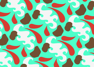 动物辣椒图案的清新背景