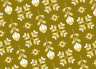 金色花卉图案背景纹理