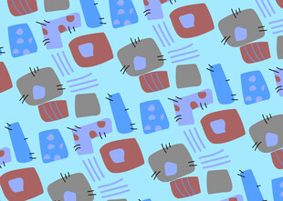 几何图案拼接的多彩背景