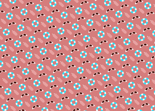 粉色碎花图案布料纹理