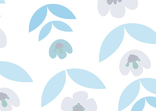 清新蓝白花卉图案背景