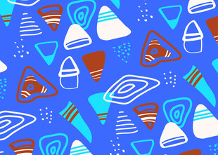 几何图案蓝色抽象背景图