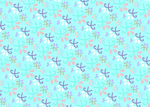 清新蓝底花卉图案背景