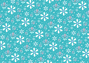 蓝底白花清新图案背景