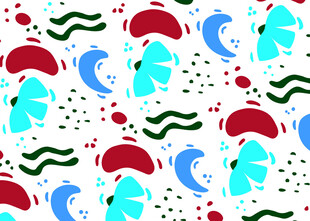 海洋元素无缝图案设计