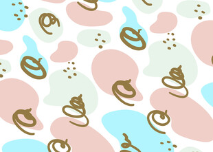 可爱甜点图案无缝背景图