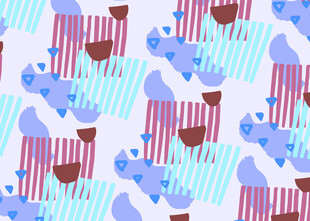 多彩动物条纹图案背景