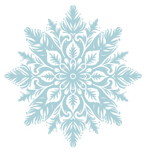 浅蓝色精致雪花图案