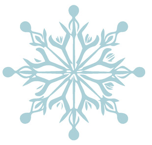 浅蓝色精美雪花图案