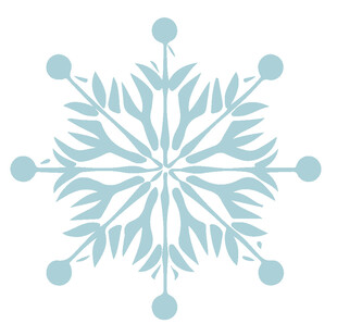 浅蓝色精致雪花图案