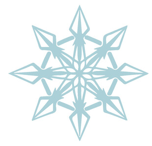 浅蓝色精致雪花图案