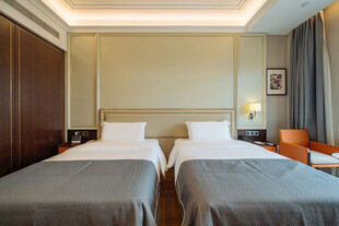 现代简约风格双床酒店客房