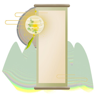 古风卷轴山水背景图