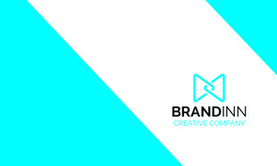 简约蓝白品牌标志设计