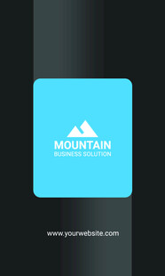 蓝色山地标志设计