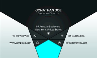 简约三角形名片模板