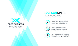 简约几何风格名片模板