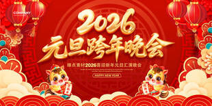 金驾欢年贺岁喜庆画面 元旦海报