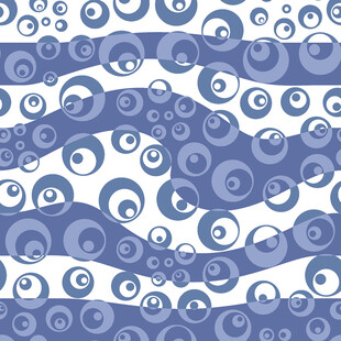 蓝白螺旋波浪图案背景