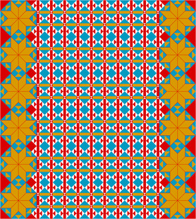 多彩几何花卉图案纹理