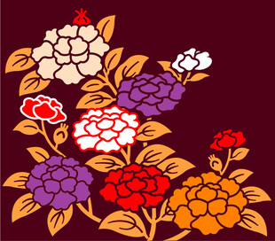 复古花卉图案设计