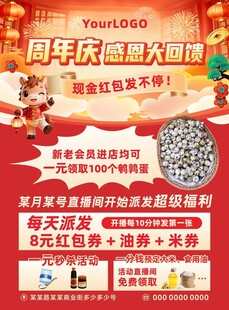 周年庆感恩回馈活动海报