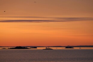 海上绚烂日落美景
