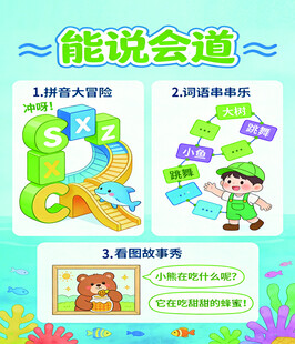 幼儿口才课程宣传海报