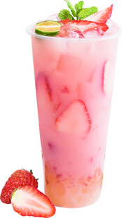 草莓薄荷冰饮 清爽一夏