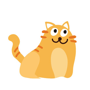 可爱橘猫卡通形象