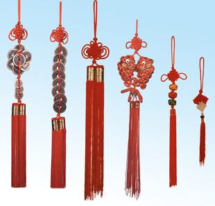 精美中式红色流苏挂饰