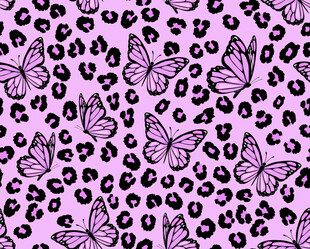 紫色豹纹蝴蝶图案背景