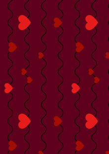 心形波浪图案背景纹理