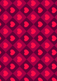 红色心形图案背景纹理