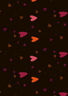 多彩心形图案背景