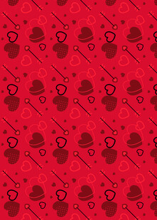 红色雪人图案背景纹理