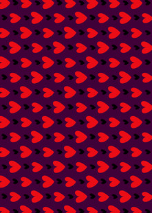 红色心形图案背景纹理