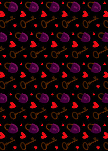 紫色心形图案无缝背景