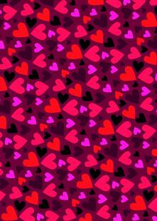 红色心形图案背景纹理