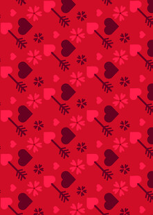 红色爱心图案背景纹理