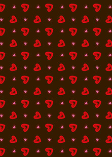 红色爱心图案背景纹理