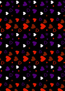 多彩心形图案背景纹理