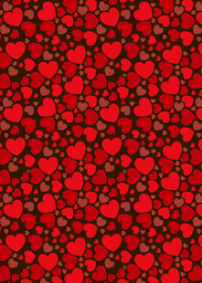 红色心形图案背景