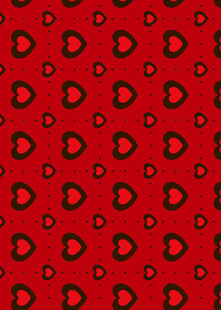 红色爱心图案背景纹理