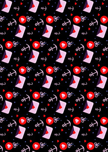 圣诞袜子苹果图案背景