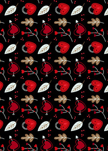 红黑花卉图案背景纹理